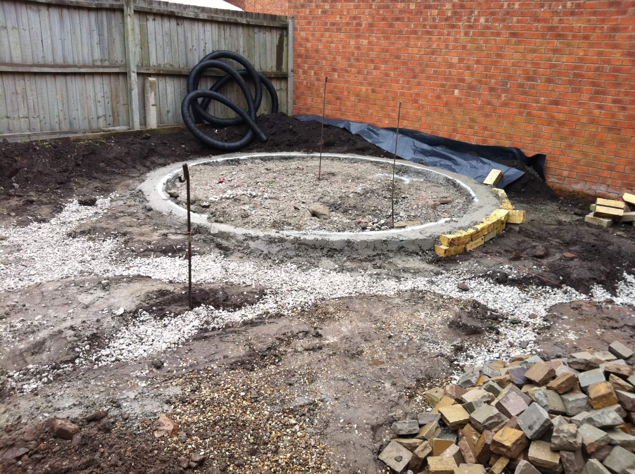 Natural Stone Patio, Path & Circle Feature Kirkby | Abel ...