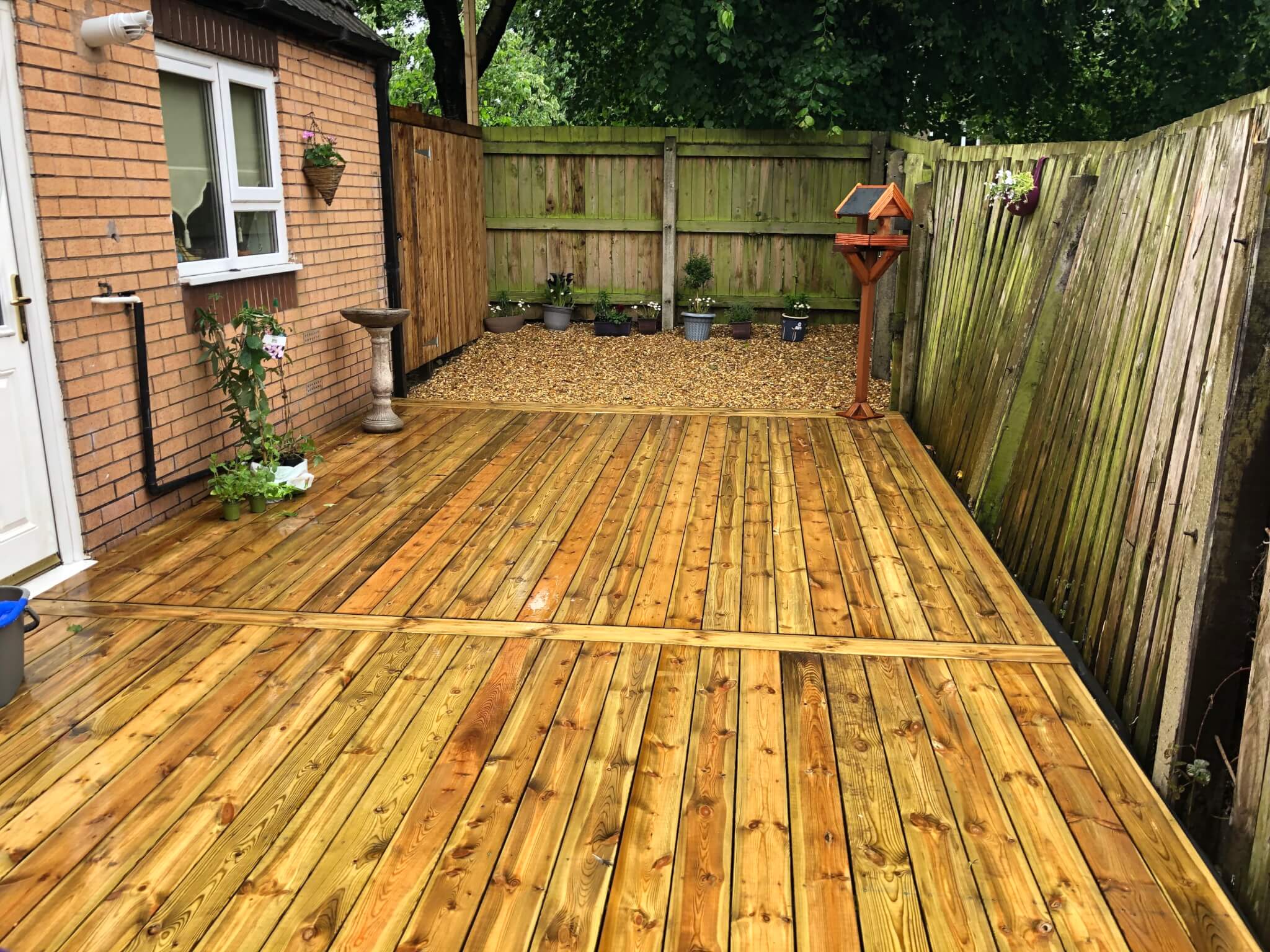 Standard Timber Decking With Gravel And New Gate Dunsford | Abel ...