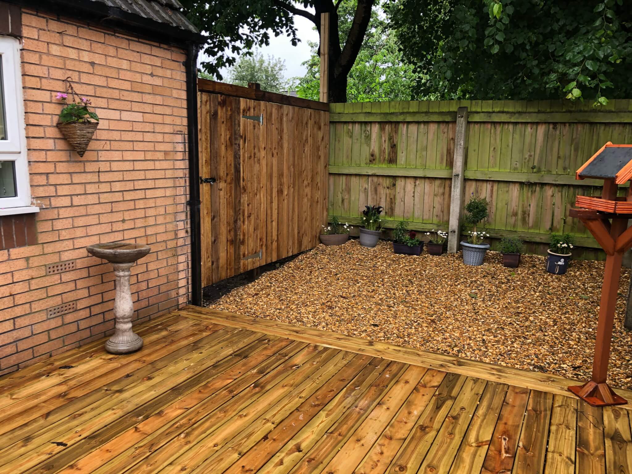 Standard Timber Decking With Gravel And New Gate Dunsford | Abel ...